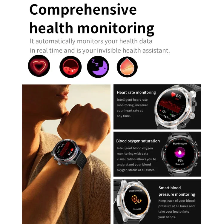 Đồng hồ thông minh tai nghe Bluetooth 2 trong 1 LC19 1.53 inch chống nước IP67, Hỗ trợ theo dõi giấc ngủ