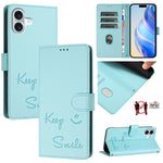 Ốp điện thoại da dập nổi nụ cười có RFID, dành cho iPhone 17 Pro Max, dành cho iPhone 17 Pro, dành cho iPhone 17, dành cho iPhone Air, dành cho iPhone SE 2024, dành cho iPhone 16 Pro Max, dành cho iPhone 16 Pro, dành cho iPhone 16 Plus