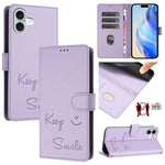 Ốp điện thoại da dập nổi nụ cười có RFID, dành cho iPhone 17 Pro Max, dành cho iPhone 17 Pro, dành cho iPhone 17, dành cho iPhone Air, dành cho iPhone SE 2024, dành cho iPhone 16 Pro Max, dành cho iPhone 16 Pro, dành cho iPhone 16 Plus