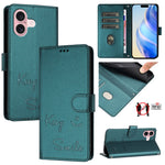 Ốp điện thoại da RFID dập nổi nụ cười, dành cho iPhone 16, iPhone 15 Pro Max, iPhone 15 Pro, iPhone 15 Plus, iPhone 15, iPhone 14 Plus, iPhone 14 / 13, iPhone 14 Pro