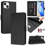 Ốp điện thoại da RFID dập nổi nụ cười, dành cho iPhone 16, iPhone 15 Pro Max, iPhone 15 Pro, iPhone 15 Plus, iPhone 15, iPhone 14 Plus, iPhone 14 / 13, iPhone 14 Pro