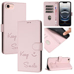 Ốp điện thoại da dập nổi nụ cười có RFID, dành cho iPhone 17 Pro Max, dành cho iPhone 17 Pro, dành cho iPhone 17, dành cho iPhone Air, dành cho iPhone SE 2024, dành cho iPhone 16 Pro Max, dành cho iPhone 16 Pro, dành cho iPhone 16 Plus