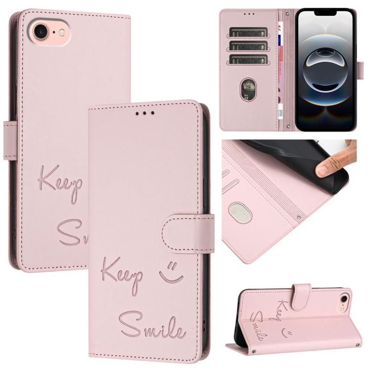 Ốp điện thoại da dập nổi nụ cười có RFID, dành cho iPhone 17 Pro Max, dành cho iPhone 17 Pro, dành cho iPhone 17, dành cho iPhone Air, dành cho iPhone SE 2024, dành cho iPhone 16 Pro Max, dành cho iPhone 16 Pro, dành cho iPhone 16 Plus