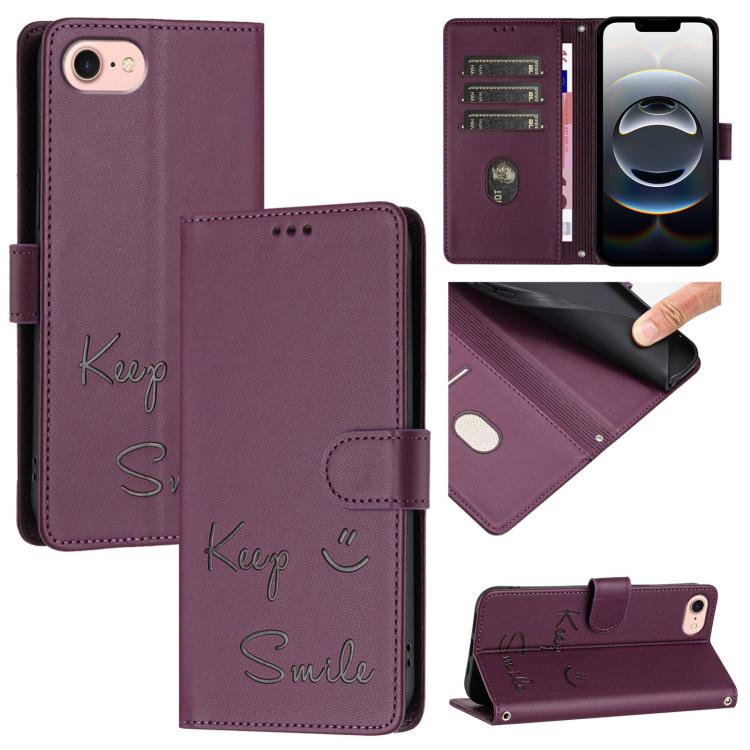 Ốp điện thoại da dập nổi nụ cười có RFID, dành cho iPhone 17 Pro Max, dành cho iPhone 17 Pro, dành cho iPhone 17, dành cho iPhone Air, dành cho iPhone SE 2024, dành cho iPhone 16 Pro Max, dành cho iPhone 16 Pro, dành cho iPhone 16 Plus