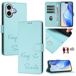 Ốp điện thoại da dập nổi nụ cười có RFID, dành cho iPhone 17 Pro Max, dành cho iPhone 17 Pro, dành cho iPhone 17, dành cho iPhone Air, dành cho iPhone SE 2024, dành cho iPhone 16 Pro Max, dành cho iPhone 16 Pro, dành cho iPhone 16 Plus