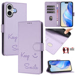 Ốp điện thoại da dập nổi nụ cười có RFID, dành cho iPhone 17 Pro Max, dành cho iPhone 17 Pro, dành cho iPhone 17, dành cho iPhone Air, dành cho iPhone SE 2024, dành cho iPhone 16 Pro Max, dành cho iPhone 16 Pro, dành cho iPhone 16 Plus