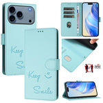 Ốp điện thoại da dập nổi nụ cười có RFID, dành cho iPhone 17 Pro Max, dành cho iPhone 17 Pro, dành cho iPhone 17, dành cho iPhone Air, dành cho iPhone SE 2024, dành cho iPhone 16 Pro Max, dành cho iPhone 16 Pro, dành cho iPhone 16 Plus