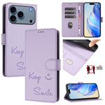 Ốp điện thoại da dập nổi nụ cười có RFID, dành cho iPhone 17 Pro Max, dành cho iPhone 17 Pro, dành cho iPhone 17, dành cho iPhone Air, dành cho iPhone SE 2024, dành cho iPhone 16 Pro Max, dành cho iPhone 16 Pro, dành cho iPhone 16 Plus