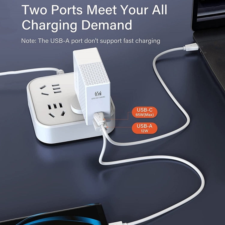 Bộ sạc du lịch LDNIO A2620C PD3.0 65W USB với cáp Type-C to Type-C, phích cắm EU, phích cắm US, phích cắm UK