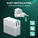 Bộ sạc du lịch LDNIO A2620C PD3.0 65W USB với cáp Type-C to Type-C, phích cắm EU, phích cắm US, phích cắm UK