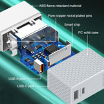Bộ sạc du lịch LDNIO A2620C PD3.0 65W USB với cáp Type-C to Type-C, phích cắm EU, phích cắm US, phích cắm UK