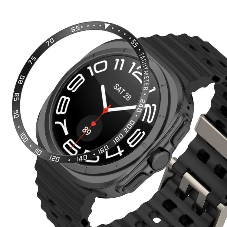 Vòng viền thép không gỉ mặt đồng hồ thông minh kiểu E, Dành cho Samsung Galaxy Watch Ultra 47mm, Dành cho Samsung Galaxy Watch 7 44mm, Dành cho Samsung Galaxy Watch 7 40mm