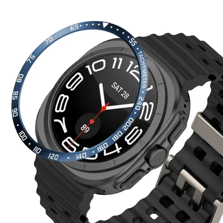 Vòng viền thép không gỉ mặt đồng hồ thông minh kiểu E, Dành cho Samsung Galaxy Watch Ultra 47mm, Dành cho Samsung Galaxy Watch 7 44mm, Dành cho Samsung Galaxy Watch 7 40mm