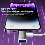 8 Pin to USB, USB-C / Type-C OTG Adapter, 8 Pin to USB, Type-C