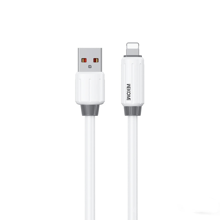 Cáp dữ liệu sạc nhanh WK WDC-27i silicone thật co giãn 1m 12W USB sang 8 Pin, WDC-27i