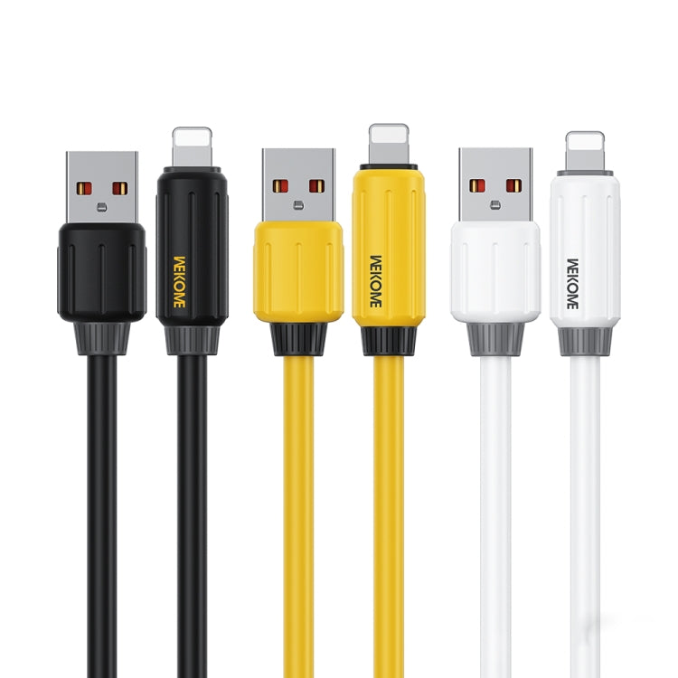 Cáp dữ liệu sạc nhanh WK WDC-27i silicone thật co giãn 1m 12W USB sang 8 Pin, WDC-27i