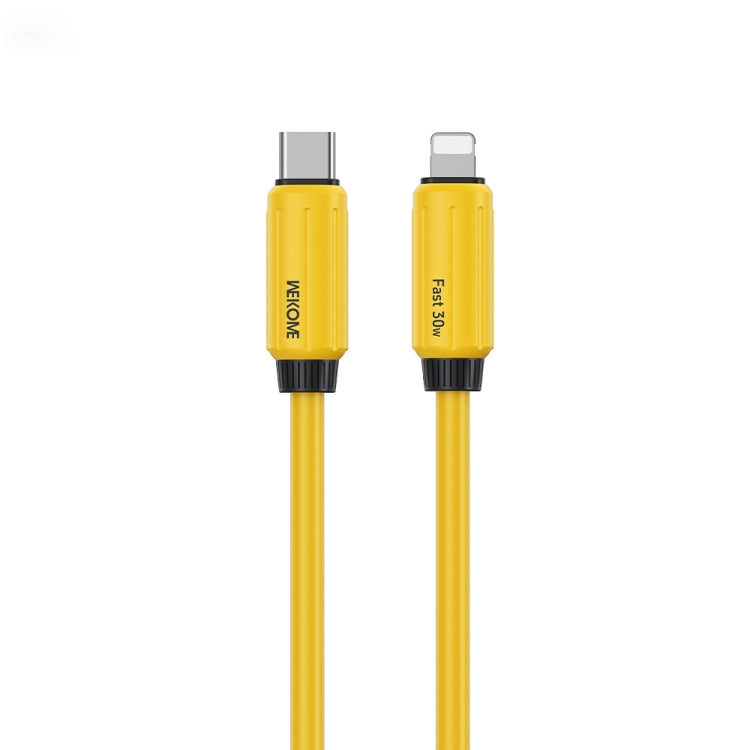 WK WDC-29 cáp dữ liệu sạc nhanh silicone chính hãng đàn hồi 1m PD30W Type-C sang 8 Pin, WDC-29