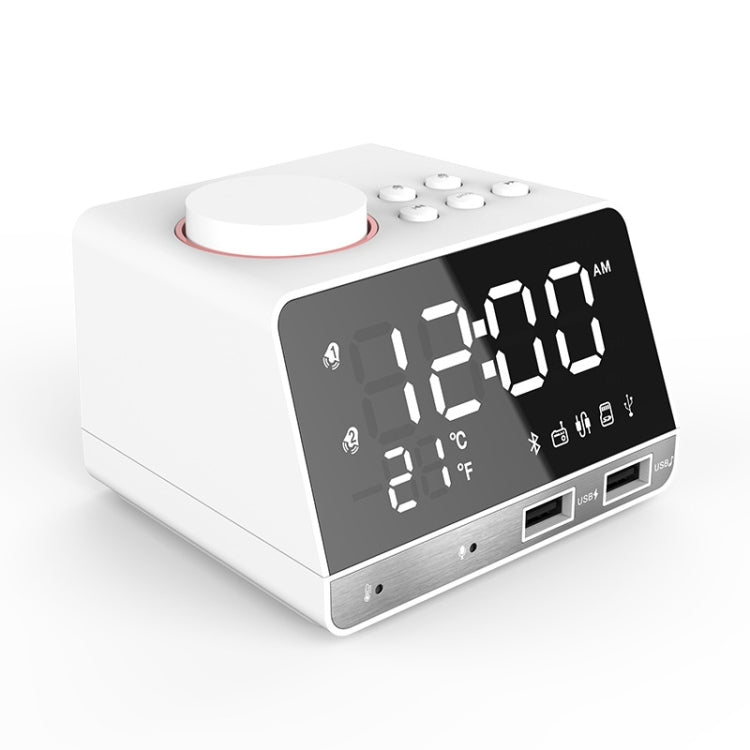 Loa Bluetooth 4.2 K11 có đèn LED, đồng hồ báo thức, hiển thị nhạc, radio, phích cắm EU, phích cắm UK