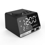 Loa Bluetooth 4.2 K11 có đèn LED, đồng hồ báo thức, hiển thị nhạc, radio, phích cắm EU, phích cắm UK