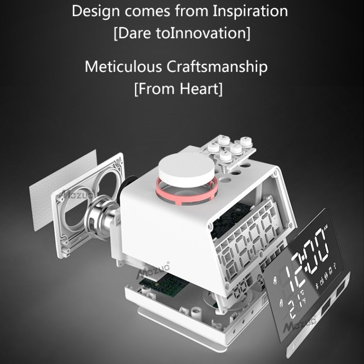 Loa Bluetooth 4.2 K11 có đèn LED, đồng hồ báo thức, hiển thị nhạc, radio, phích cắm EU, phích cắm UK