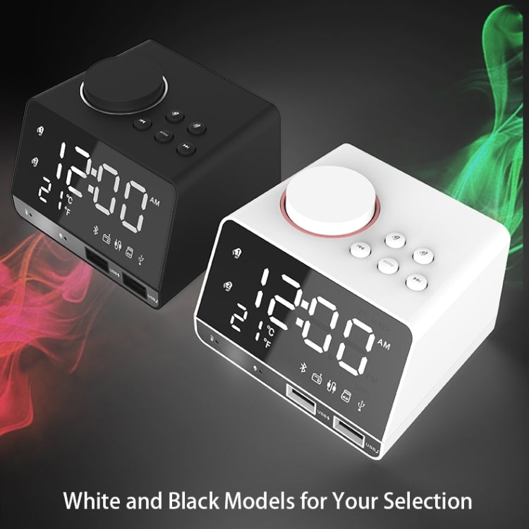 Loa Bluetooth 4.2 K11 có đèn LED, đồng hồ báo thức, hiển thị nhạc, radio, phích cắm EU, phích cắm UK