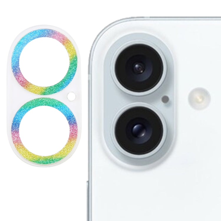 Miếng dán kính cường lực bảo vệ ống kính camera có nhũ, dành cho iPhone 17, iPhone 16 Pro / 16 Pro Max, iPhone 16 / 16 Plus
