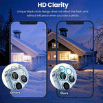 Miếng dán kính cường lực bảo vệ ống kính camera có nhũ, dành cho iPhone 17, iPhone 16 Pro / 16 Pro Max, iPhone 16 / 16 Plus