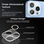 Miếng dán kính cường lực bảo vệ ống kính camera có nhũ, dành cho iPhone 17, iPhone 16 Pro / 16 Pro Max, iPhone 16 / 16 Plus