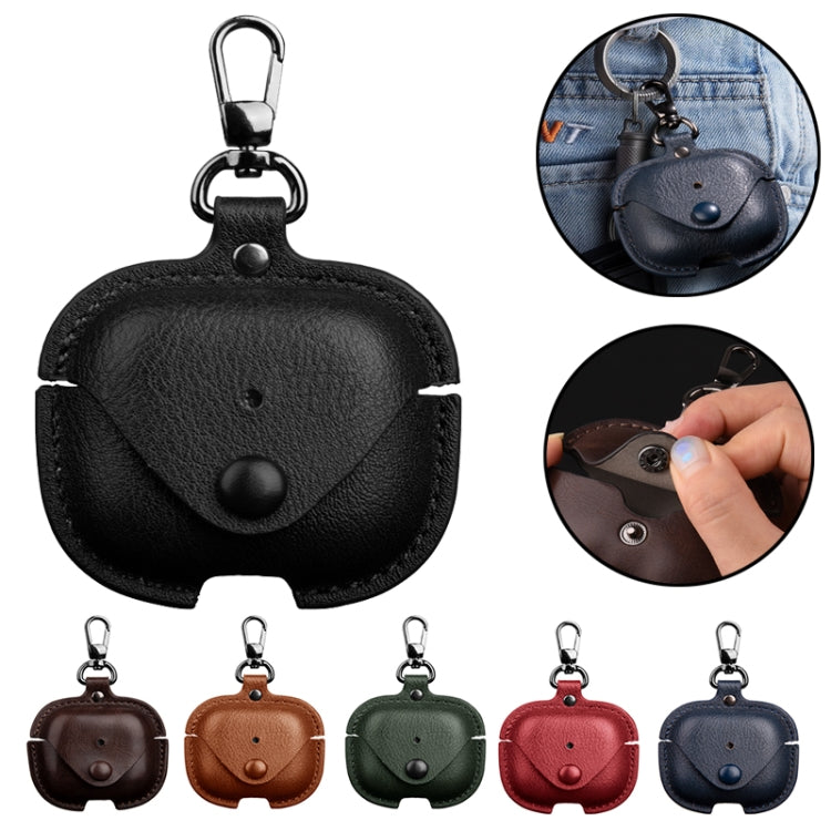Hộp bảo vệ tai nghe bằng da doanh nhân có móc, dành cho AirPods Pro 3, dành cho AirPods 4