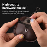 Hộp bảo vệ tai nghe bằng da doanh nhân có móc, dành cho AirPods Pro 3, dành cho AirPods 4