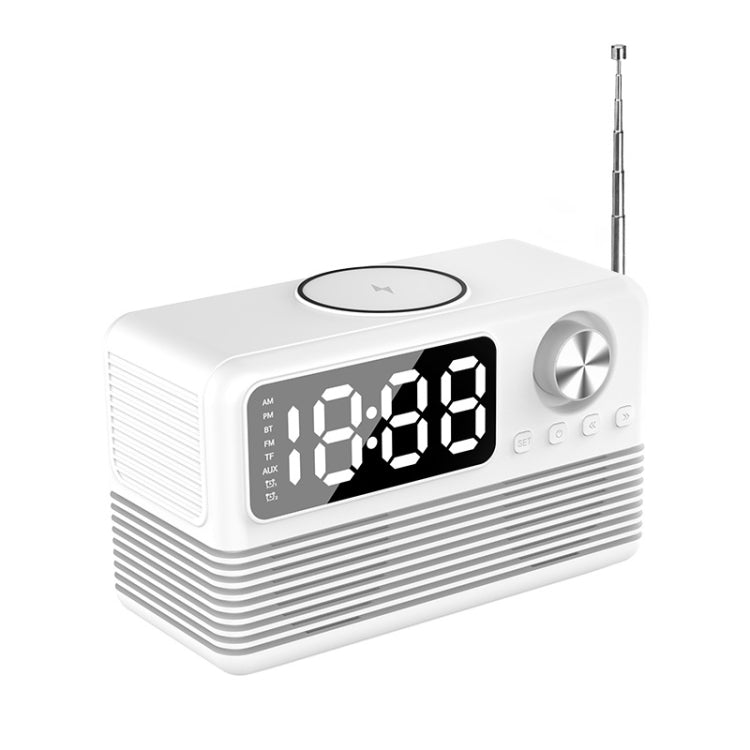 Loa Bluetooth 5.3 BT509 có đèn LED, đồng hồ báo thức, hiển thị nhạc, radio