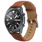 Dây đeo thay thế da thật khóa bạc, Dành cho Samsung Galaxy Watch3 45mm, Dành cho Samsung Galaxy Watch3 41mm