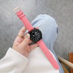 Dây đeo thay thế da thật khóa bạc, Dành cho Samsung Galaxy Watch3 45mm, Dành cho Samsung Galaxy Watch3 41mm