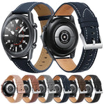 Dây đeo thay thế da thật khóa bạc, Dành cho Samsung Galaxy Watch3 45mm, Dành cho Samsung Galaxy Watch3 41mm