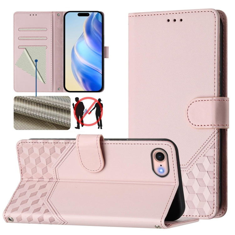 Ốp điện thoại da chống trộm RFID họa tiết tổ ong nổi, dành cho iPhone 14 Pro Max, iPhone SE 2022 / 2020 / 8 / 7, iPhone 13 Pro Max, iPhone 13 Pro, iPhone 13 mini, iPhone 12 / 12 Pro, iPhone 12 Pro Max, iPhone 12 mini