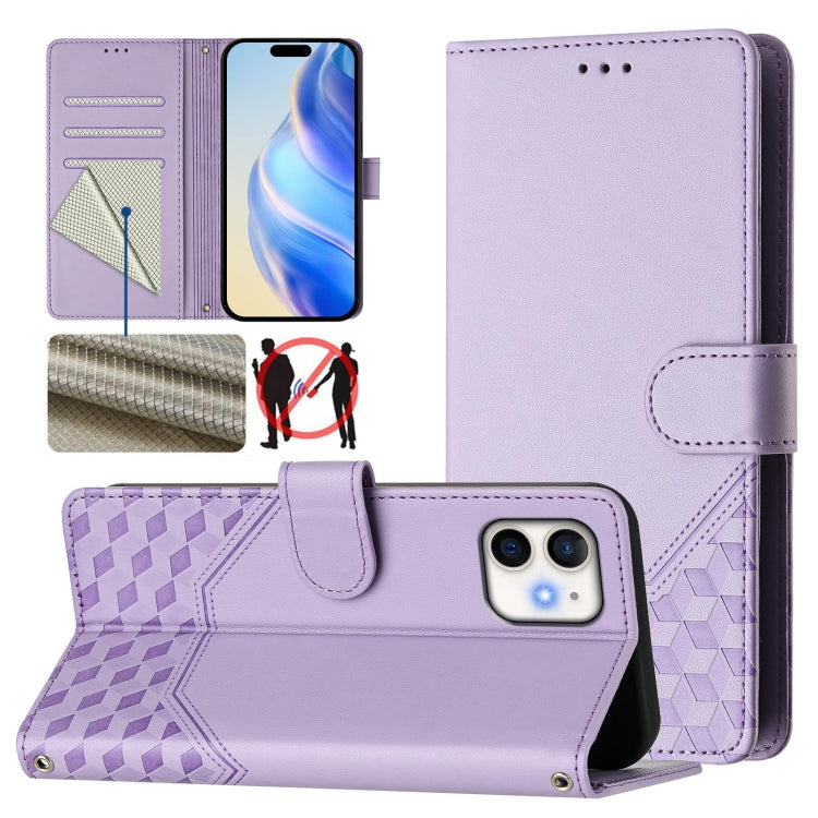 Ốp điện thoại da chống trộm RFID họa tiết tổ ong nổi, dành cho iPhone 14 Pro Max, iPhone SE 2022 / 2020 / 8 / 7, iPhone 13 Pro Max, iPhone 13 Pro, iPhone 13 mini, iPhone 12 / 12 Pro, iPhone 12 Pro Max, iPhone 12 mini