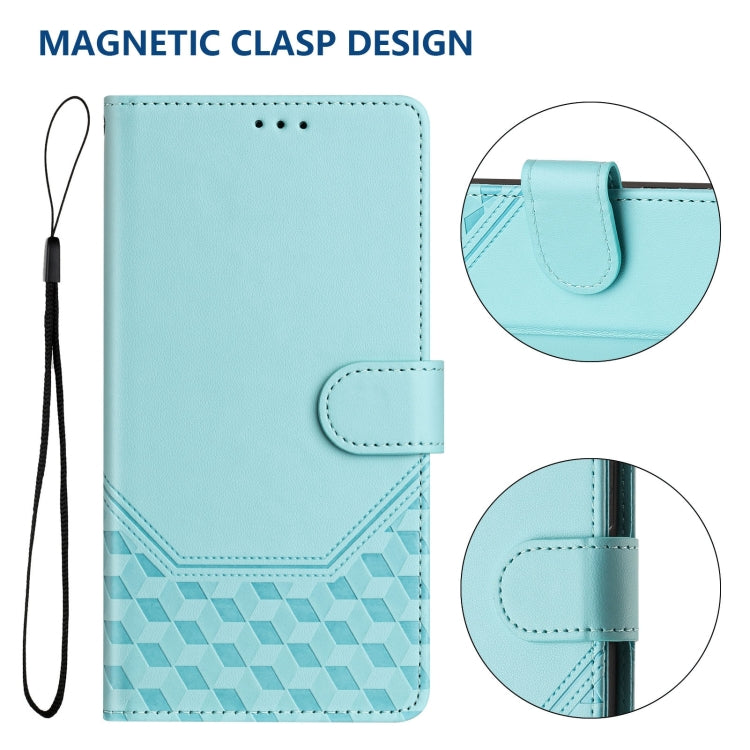 Ốp điện thoại da chống trộm RFID họa tiết tổ ong nổi, dành cho iPhone 11 Pro Max, iPhone 11, iPhone 11 Pro, iPhone X / XS, iPhone XR, iPhone XS Max, iPhone 8 Plus / 7 Plus