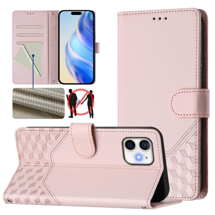 Ốp điện thoại da chống trộm RFID họa tiết tổ ong nổi, dành cho iPhone 11 Pro Max, iPhone 11, iPhone 11 Pro, iPhone X / XS, iPhone XR, iPhone XS Max, iPhone 8 Plus / 7 Plus