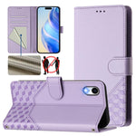 Ốp điện thoại da chống trộm RFID họa tiết tổ ong nổi, dành cho iPhone 11 Pro Max, iPhone 11, iPhone 11 Pro, iPhone X / XS, iPhone XR, iPhone XS Max, iPhone 8 Plus / 7 Plus
