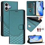Ốp lưng điện thoại da dập nổi tổ ong chống RFID, dành cho iPhone 17e / 16e, iPhone 17 Pro Max, iPhone 17 Pro, iPhone 17, iPhone Air, iPhone 16 Pro Max, iPhone 16 Pro, iPhone 16 Plus