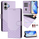 Ốp lưng điện thoại da dập nổi tổ ong chống RFID, dành cho iPhone 17e / 16e, iPhone 17 Pro Max, iPhone 17 Pro, iPhone 17, iPhone Air, iPhone 16 Pro Max, iPhone 16 Pro, iPhone 16 Plus