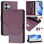 Ốp lưng điện thoại da dập nổi tổ ong chống RFID, dành cho iPhone 17e / 16e, iPhone 17 Pro Max, iPhone 17 Pro, iPhone 17, iPhone Air, iPhone 16 Pro Max, iPhone 16 Pro, iPhone 16 Plus