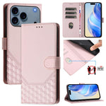 Ốp lưng điện thoại da dập nổi tổ ong chống RFID, dành cho iPhone 17e / 16e, iPhone 17 Pro Max, iPhone 17 Pro, iPhone 17, iPhone Air, iPhone 16 Pro Max, iPhone 16 Pro, iPhone 16 Plus