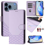 Ốp lưng điện thoại da dập nổi tổ ong chống RFID, dành cho iPhone 17e / 16e, iPhone 17 Pro Max, iPhone 17 Pro, iPhone 17, iPhone Air, iPhone 16 Pro Max, iPhone 16 Pro, iPhone 16 Plus