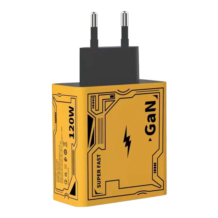 HX111 Sạc siêu nhanh USB 120W, Type-C GaN, phích cắm US, phích cắm EU, phích cắm UK