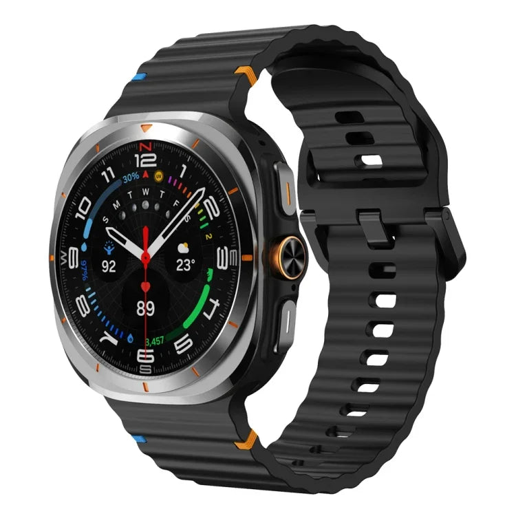 Dây đồng hồ silicone họa tiết sóng khâu, Dành cho Samsung Galaxy Watch Ultra 47mm / Ultra 2025