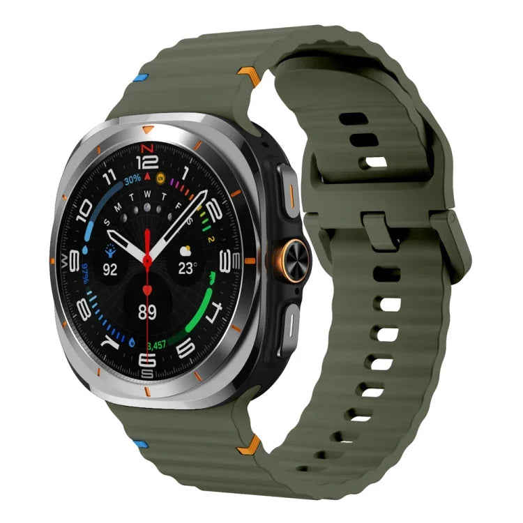 Dây đồng hồ silicone họa tiết sóng khâu, Dành cho Samsung Galaxy Watch Ultra 47mm / Ultra 2025