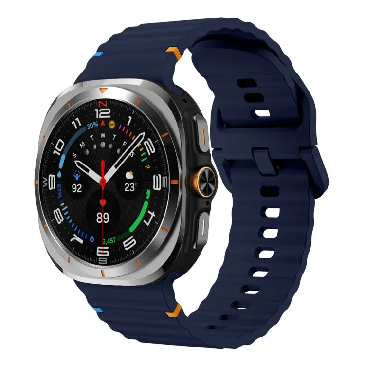 Dây đồng hồ silicone họa tiết sóng khâu, Dành cho Samsung Galaxy Watch Ultra 47mm / Ultra 2025