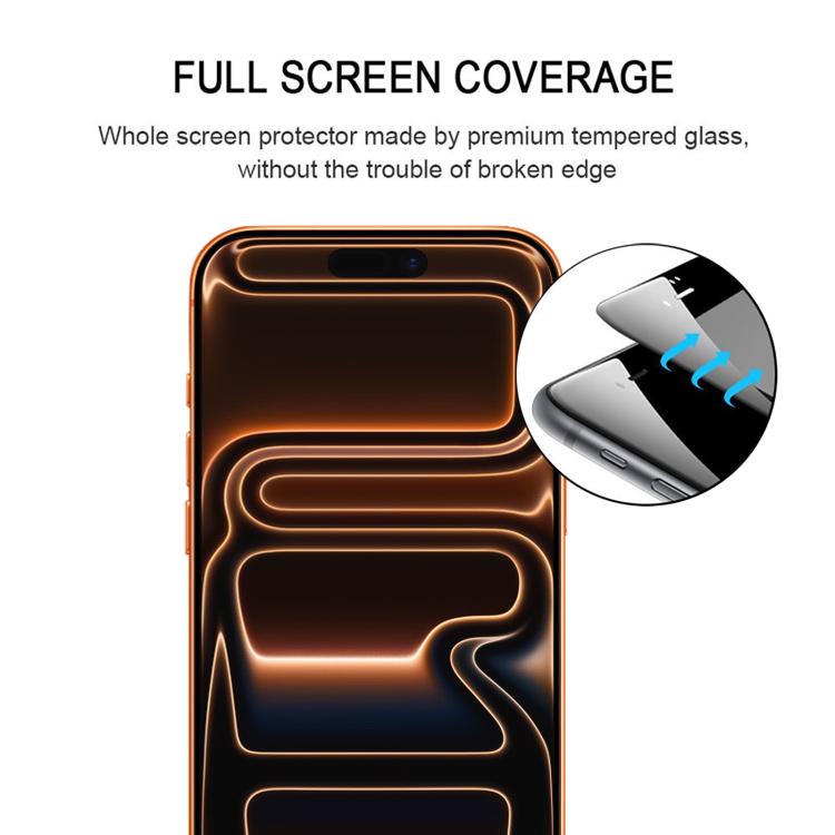 Miếng dán kính cường lực phủ keo toàn màn hình, dành cho iPhone 17 Pro Max, iPhone 17 Pro, iPhone 17, iPhone Air, iPhone 16 Pro Max, iPhone 16 Pro, iPhone 16 Plus, iPhone 16