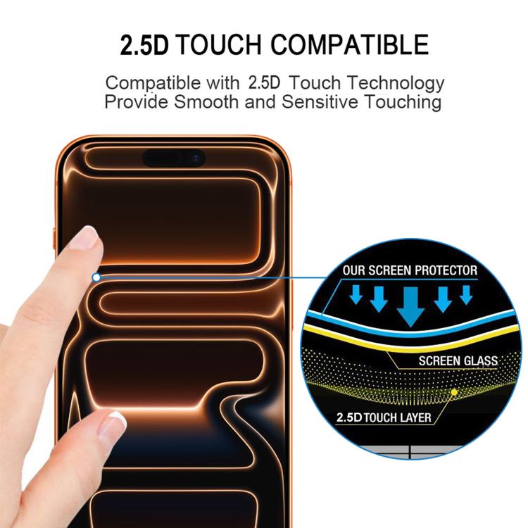 Miếng dán kính cường lực phủ keo toàn màn hình, dành cho iPhone 17 Pro Max, iPhone 17 Pro, iPhone 17, iPhone Air, iPhone 16 Pro Max, iPhone 16 Pro, iPhone 16 Plus, iPhone 16